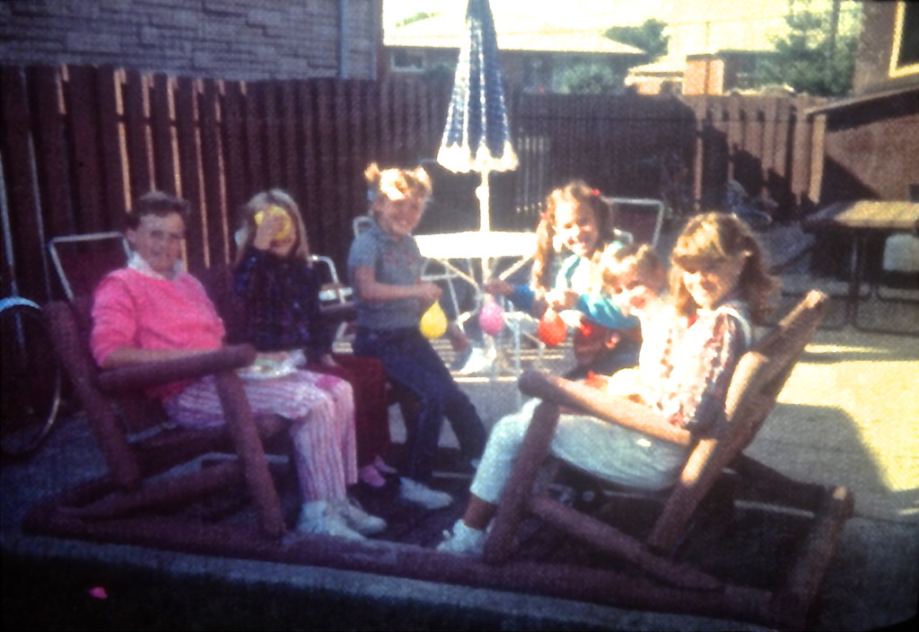 The party girls filling up water balloons!