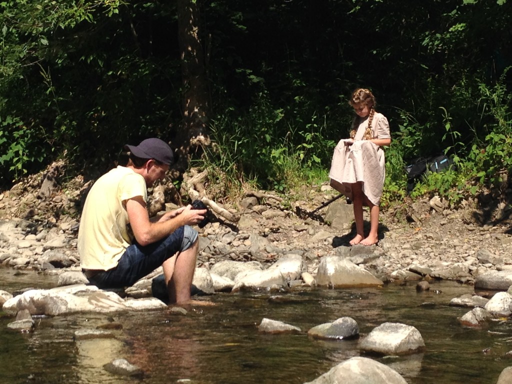 Shootin' the breeze by the brook